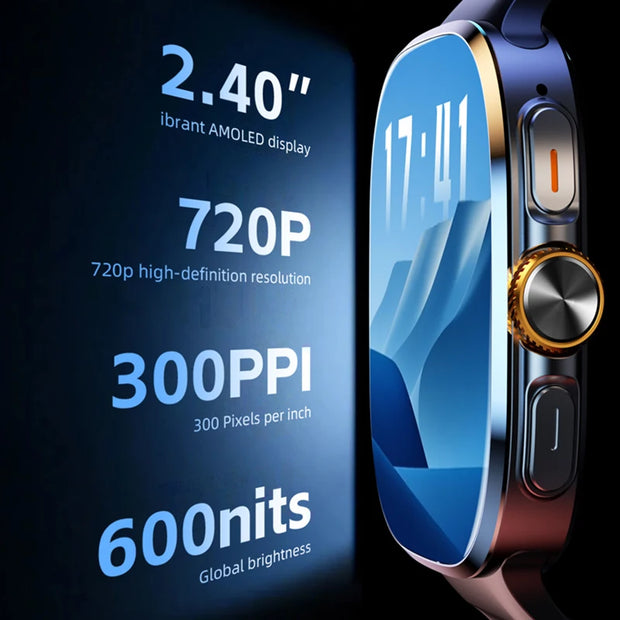 8GB+128GB RAM 5G/4G Android 9.0 Smart Watch 2.4 inch AMOLED 2100mah Battery 1000W Camera GPS WIFI Google APP Download Smartwatch