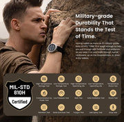 2024 KOSPET TANK T3 Smart Watch For Men 500mAh 60Days Battery IP69K 5ATM Waterproof AMOLED Bluetooth Call Military Men's Watches