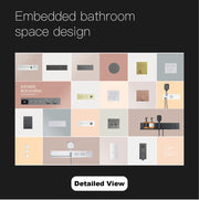 Luxury gun gray brass shower system intelligent LED digital display design, wall mounted dual control cold & hot 4-function Tap