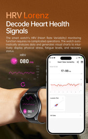 2025 New Health Analysis ECG+PPG Smart Watch Body Fat Uric Acid Blood Pressure Heart Rate Tracker NFC Smartwatch For Android IOS