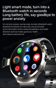 New Android 13.0 Dual System Smartwatch 4G Wifi GPS Smart Watch 210° Rotary Camera Heart rate Blood pressure Sim Card Gobal Call