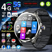 5G/4G All-Network Smart Watch 1.95 inch AMOLED 2100mah Battery 8GB+128GB RAM 900W Camera GPS WIFI Google APP Download Smartwatch