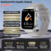 2025 New For Xiaomi Five organ examination Smart Watch Men ECG+PPG Uric Acid Blood Fat Bluetooth Call Sports Health Smartwatches