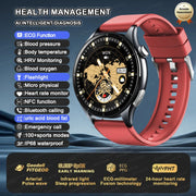 2025 New Health Analysis ECG+PPG Smart Watch Body Fat Uric Acid Blood Pressure Heart Rate Tracker NFC Smartwatch For Android IOS