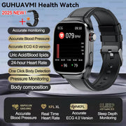 2025 New For Xiaomi Five organ examination Smart Watch Men ECG+PPG Uric Acid Blood Fat Bluetooth Call Sports Health Smartwatches