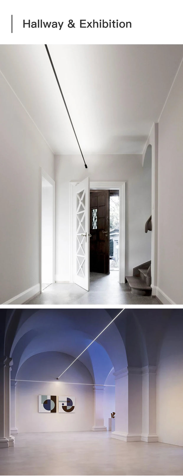 Modern Black White Linear Wall Lamp Skyline Wall Sconce Background LED Bar Strip Living Room Home Decor Lights Bathroom Fixture