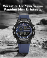 New NAVIFORCE Multi Functional Men's Watches Gas phase Digital Display Screen Silicone Strap Boy's Electronic Sports Male Clocks