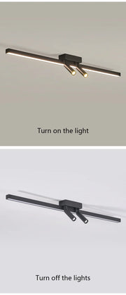Modern LED Line Ceiling Lamp modern Living Room Dining Room Master Bedroom Study Fixture Gold Black Ceiling Lights Illumination