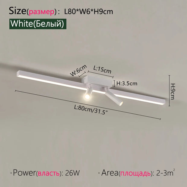 Modern LED Line Ceiling Lamp modern Living Room Dining Room Master Bedroom Study Fixture Gold Black Ceiling Lights Illumination