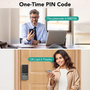 Smart Lock, Fingerprint Keyless Entry Door Lock with Doorbell, Electronic Deadbolt with App Control, Waterproof, with Bluetooth