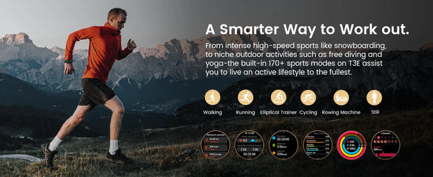 HIDAMEL T3E GPS Smart Watch For Men Compass Altimeter Altitude Stainless Steel Shell 5ATM IP69K Waterproof 470mAh AMOLED Watches