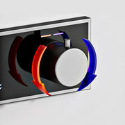 Luxury Brass Gun Grey Thermostatic LED Digital Display 3 Spray Modes Shower System.Ceiling-Embedded Waterfall Outlet Bath Mixer