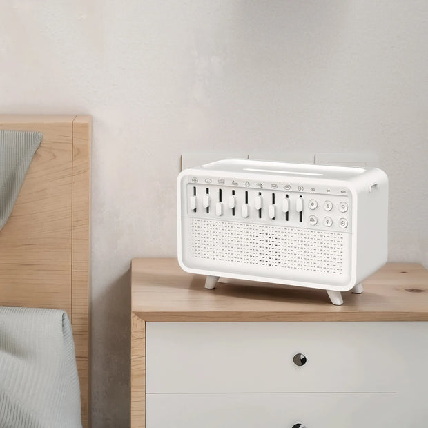 LED White Noise Speaker with 8 Nature Sounds Portable BT Speaker Rechargeable Aroma Diffuser Night Light for Home Creative Gift