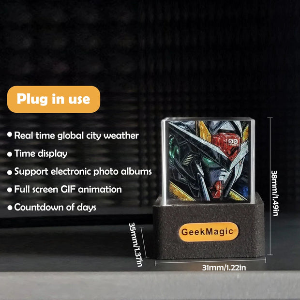 Mini Smart Weather Clock Desktop Display WIFI Bluetooth Speaker Night Light TV DIY Gaming Decor Smart Home Device