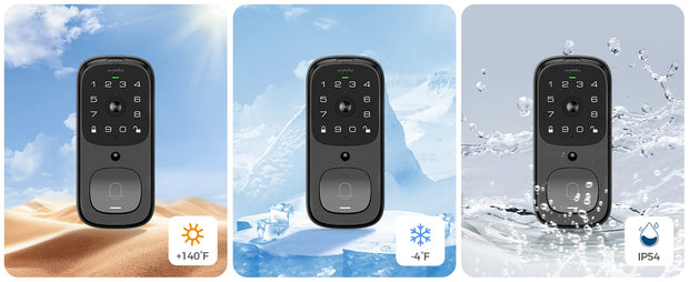 Arpha Smart Door Lock AL501 6 in 1 WiFi Smart Door Lock with Video Doorbell & Fingerprint 32GB Keyless Entry Digital Keypad