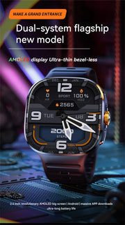 8GB+128GB RAM 5G/4G Android 9.0 Smart Watch 2.4 inch AMOLED 2100mah Battery 1000W Camera GPS WIFI Google APP Download Smartwatch