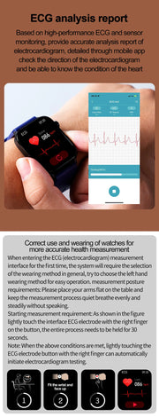 LIGE 2025 New ECG+PPG AI Healthy Diagnose Smart Watch Men Women Blood Lipid Uric Acid Female Menstrual Health Tracker Smartwatch
