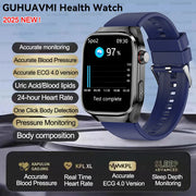 2025 New For Xiaomi Five organ examination Smart Watch Men ECG+PPG Uric Acid Blood Fat Bluetooth Call Sports Health Smartwatches