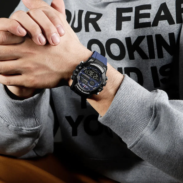 New NAVIFORCE Multi Functional Men's Watches Gas phase Digital Display Screen Silicone Strap Boy's Electronic Sports Male Clocks