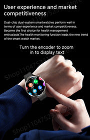 New Android 13.0 Dual System Smartwatch 4G Wifi GPS Smart Watch 210° Rotary Camera Heart rate Blood pressure Sim Card Gobal Call