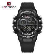 New NAVIFORCE Multi Functional Men's Watches Gas phase Digital Display Screen Silicone Strap Boy's Electronic Sports Male Clocks