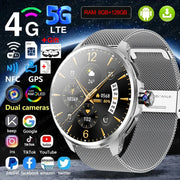 4G/5G Full Network Smart Watch 720*720 AMOLED Screen 900W Pixel Video Call 8GB+128GB RAM 2100 mAh WIFI GPS Google APP Smartwatch