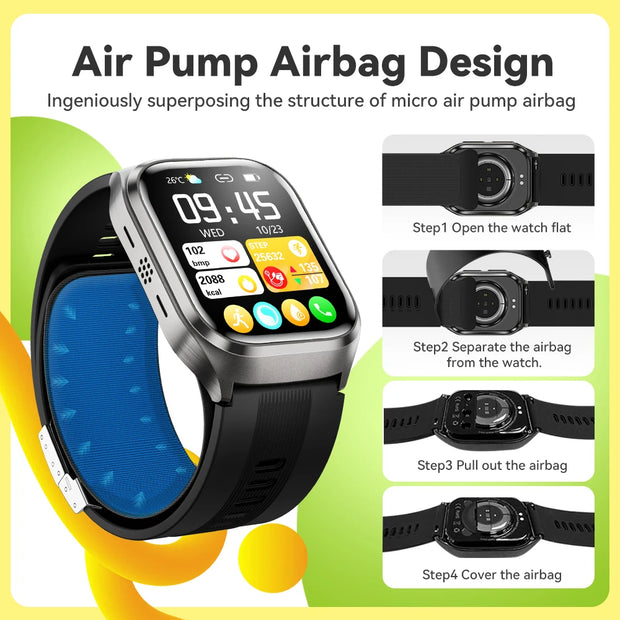 2025 For Huawei New High-end Laser Detection Airbag Smart Watch Men ECG+PPG Uric Acid Precise Blood Pressure Health Watches