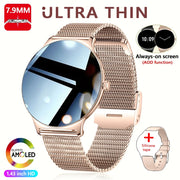 For Huawei New Ultra Slim AMOLED Smart Watch Women Screen Always Display Time Heart Rate BT Calling High-end Fashion Smartwatch