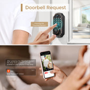 ARPHA Smart Lock D289L Set WiFi Video Smart Lock with Camera & Doorbell 5-in-1 Keyless Entry Fingerprint Door Lock Two-Way Audio