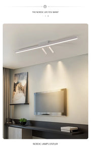 Modern LED Line Ceiling Lamp modern Living Room Dining Room Master Bedroom Study Fixture Gold Black Ceiling Lights Illumination