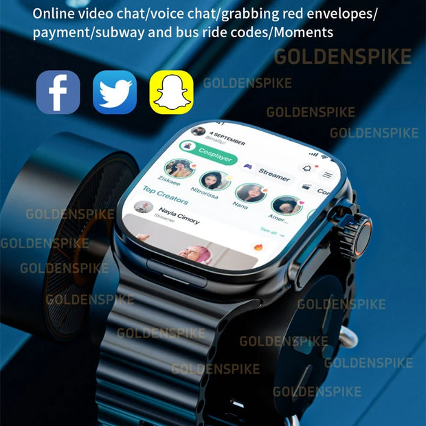 JC02 Pro 5G Smartwatch 2.29inch Amoled Curved Display S10 Ultra 3 Smart Watch With Rotary Camera GPS WIFI NFC Compass Video Call