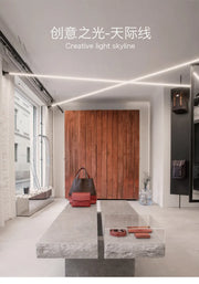 Modern Black White Linear Wall Lamp Skyline Wall Sconce Background LED Bar Strip Living Room Home Decor Lights Bathroom Fixture