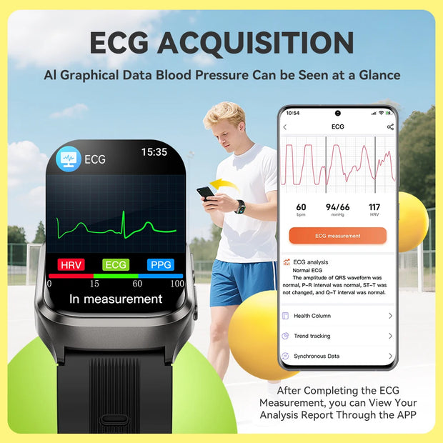 2025 For Huawei New High-end Laser Detection Airbag Smart Watch Men ECG+PPG Uric Acid Precise Blood Pressure Health Watches