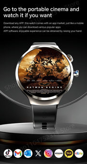 New Android 13.0 Dual System Smartwatch 4G Wifi GPS Smart Watch 210° Rotary Camera Heart rate Blood pressure Sim Card Gobal Call