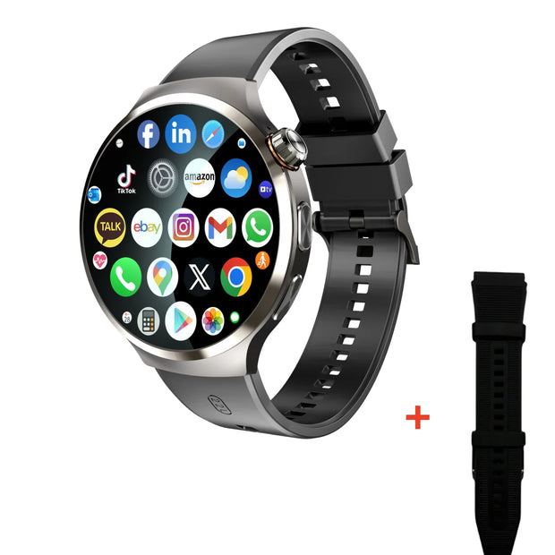 New Android 13.0 Dual System Smartwatch 4G Wifi GPS Smart Watch 210° Rotary Camera Heart rate Blood pressure Sim Card Gobal Call