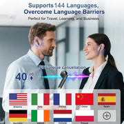 UYUXIO Real Time AI Language Translator Earphone 3 in 1 Translating Earbuds with 144 Languages Accents Headphone Ear Buds