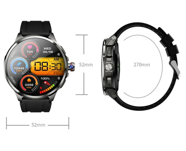 5G/4G All-Network Smart Watch 1.95 inch AMOLED 2100mah Battery 8GB+128GB RAM 900W Camera GPS WIFI Google APP Download Smartwatch