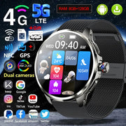 4G/5G Full Network Smart Watch 720*720 AMOLED Screen 900W Pixel Video Call 8GB+128GB RAM 2100 mAh WIFI GPS Google APP Smartwatch