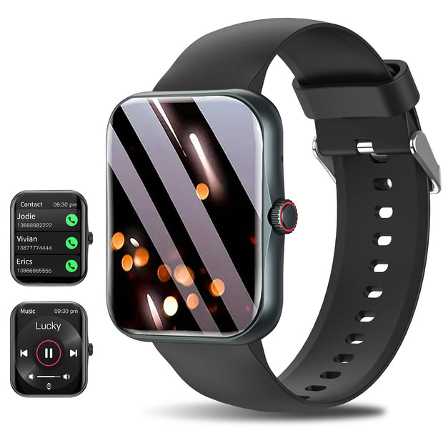 Smartwatch, custom wallpaper, call/message alerts, wireless calling, unisex sports watch, for Android and iPhone