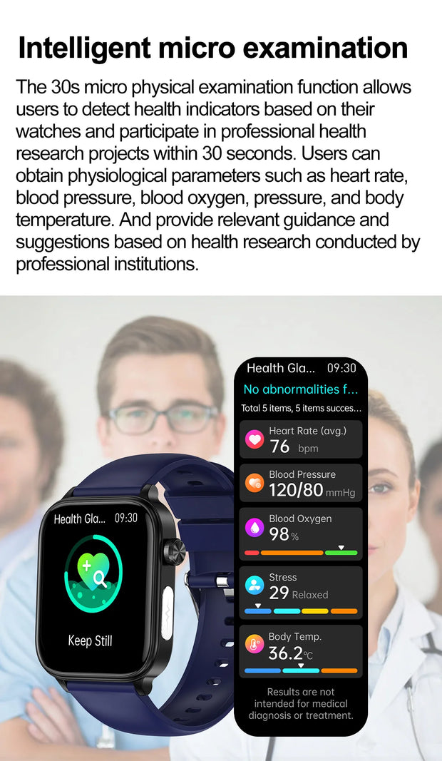 LIGE 2025 New ECG+PPG AI Healthy Diagnose Smart Watch Men Women Blood Lipid Uric Acid Female Menstrual Health Tracker Smartwatch