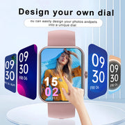 Smartwatch, custom wallpaper, call/message alerts, wireless calling, unisex sports watch, for Android and iPhone