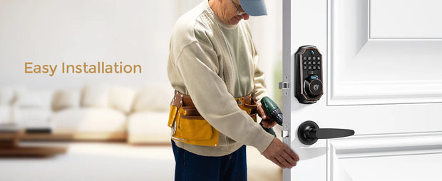 ARPHA Smart Lock D289L Set WiFi Video Smart Lock with Camera & Doorbell 5-in-1 Keyless Entry Fingerprint Door Lock Two-Way Audio