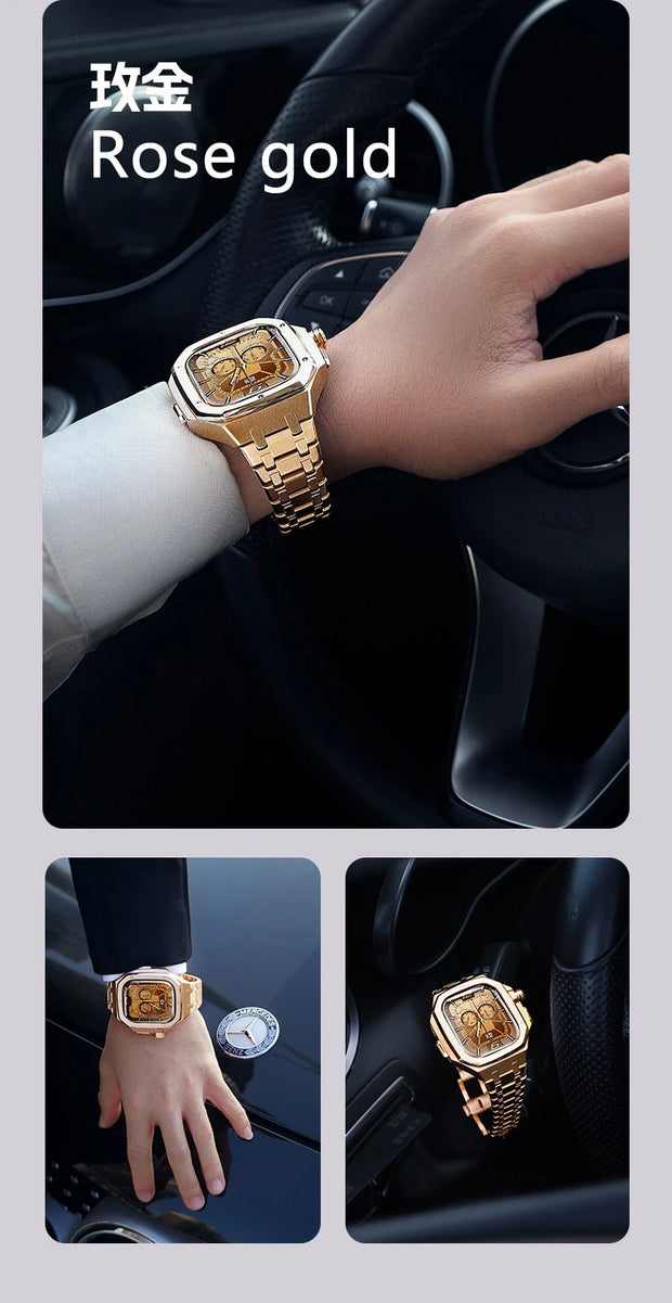 2024 Luxury Stainless Steel Watch Band for Apple Watch Series Ultra 49mm  Smart Watch Case with Stylish Strap