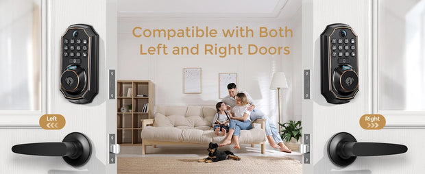 ARPHA Smart Lock D289L Set WiFi Video Smart Lock with Camera & Doorbell 5-in-1 Keyless Entry Fingerprint Door Lock Two-Way Audio