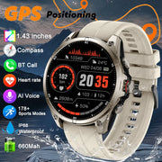 2025 New For Huawei GPS Smart Watch Men 466*466 AMOLED HD Precise GPS Compass BT Call Health Monitor IP69 Waterproof SWIM Watch