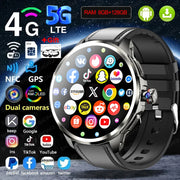 4G/5G Full Network Smart Watch 720*720 AMOLED Screen 900W Pixel Video Call 8GB+128GB RAM 2100 mAh WIFI GPS Google APP Smartwatch