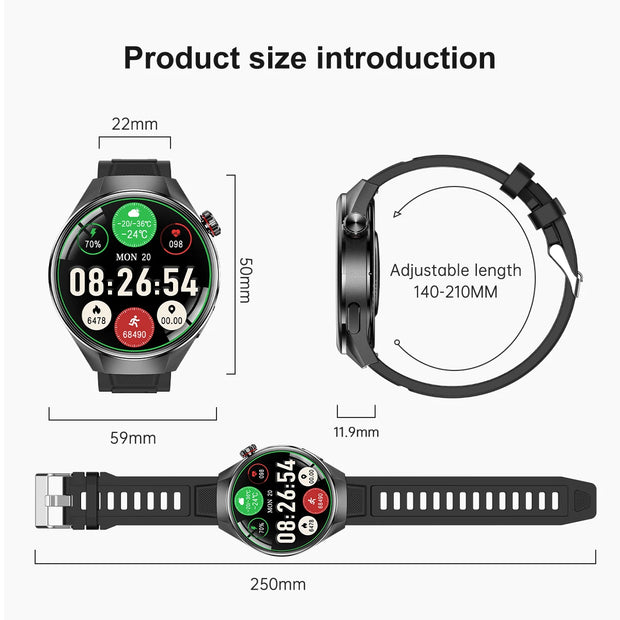 2025 New Sports Business Watch G5 PlUS Smart Watch Men 1.75"HD AMOLED Screen GPS track Heart Rate Compass Voice Call Smart Watch