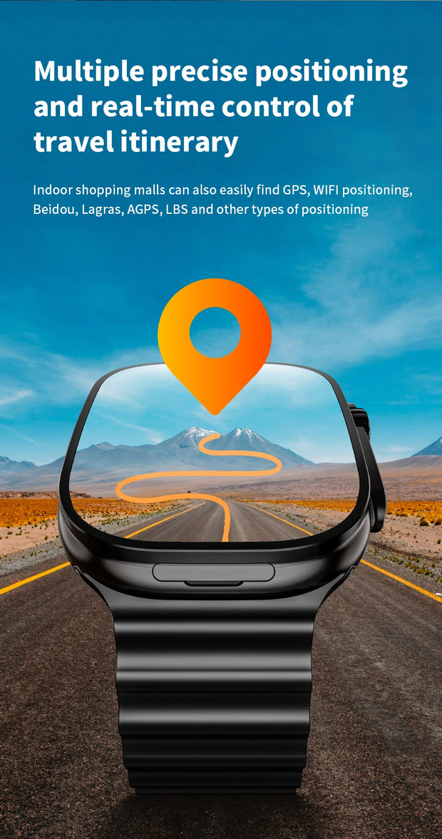 JC02 Pro 5G Smartwatch 2.29inch Amoled Curved Display S10 Ultra 3 Smart Watch With Rotary Camera GPS WIFI NFC Compass Video Call