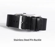 Electronic Digital Watch for Men Fitness Ink Wristwatch Stainless Steel Case Leather Strap 3ATM Waterproof Men Sport Watch Ink