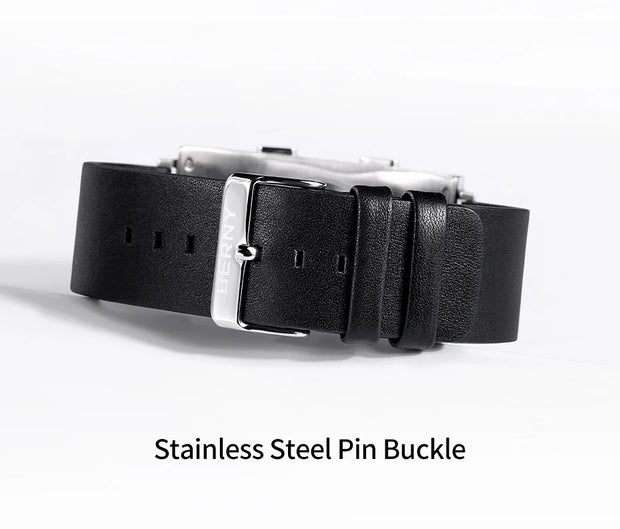 Electronic Digital Watch for Men Fitness Ink Wristwatch Stainless Steel Case Leather Strap 3ATM Waterproof Men Sport Watch Ink